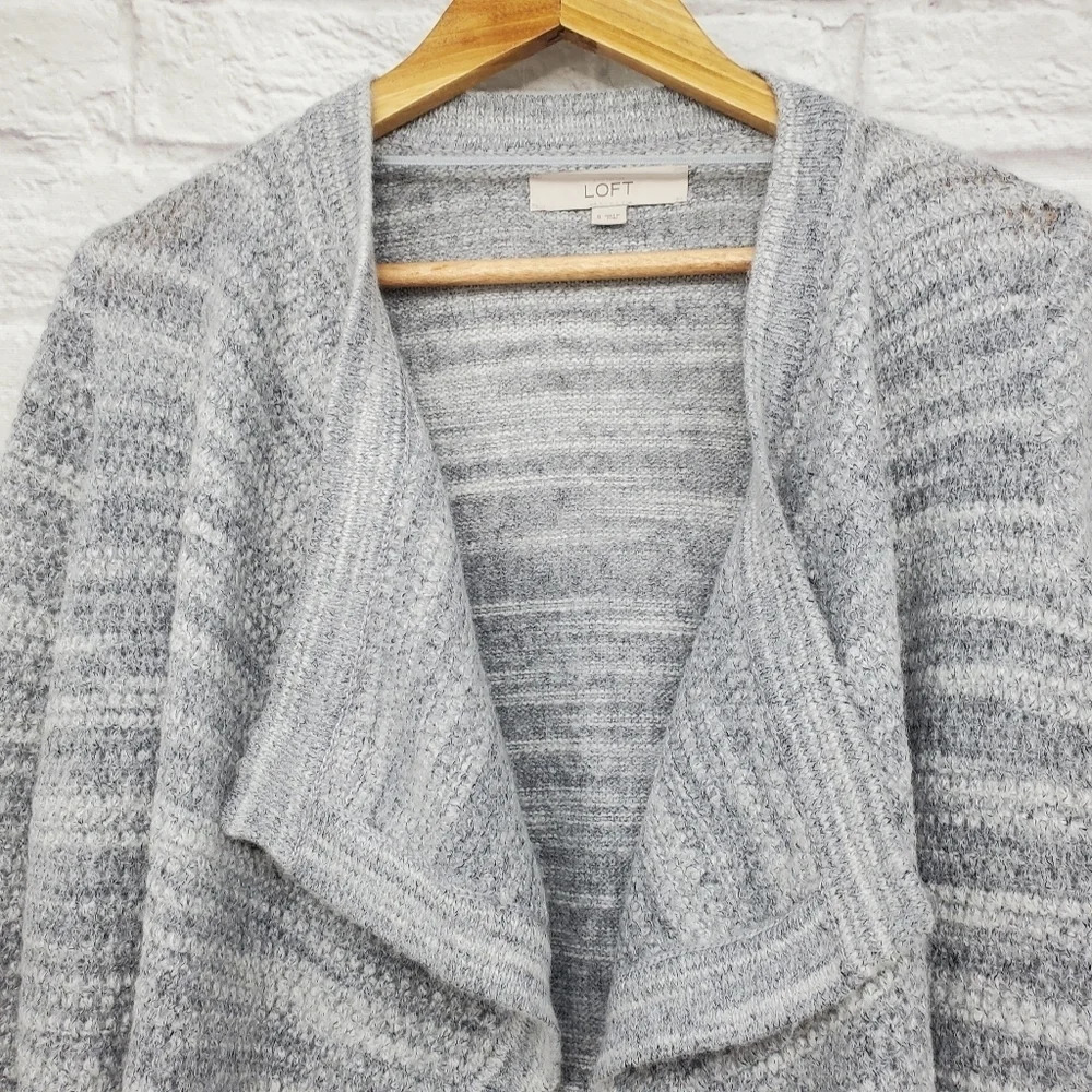 ANN TAYLOR LOFT Open Front Alpaca Cardigan Sz S - Picture 3 of 11